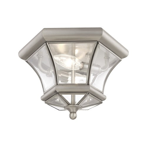 2 Light Brushed Nickel Ceiling Mount Livex