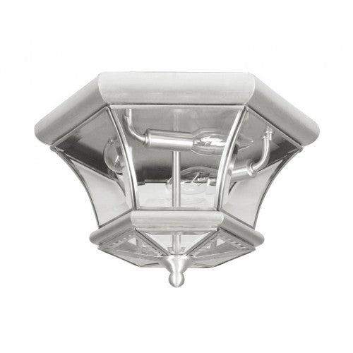 3 Light Brushed Nickel Ceiling Mount Livex