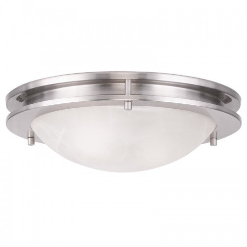 2 Light Brushed Nickel Ceiling Mount Livex