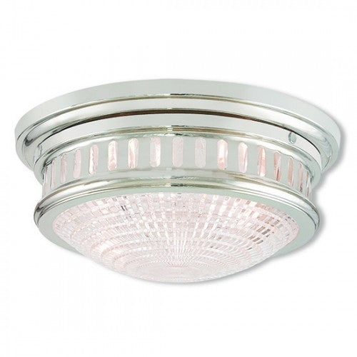 2 Light Polished Nickel Ceiling Mount Livex