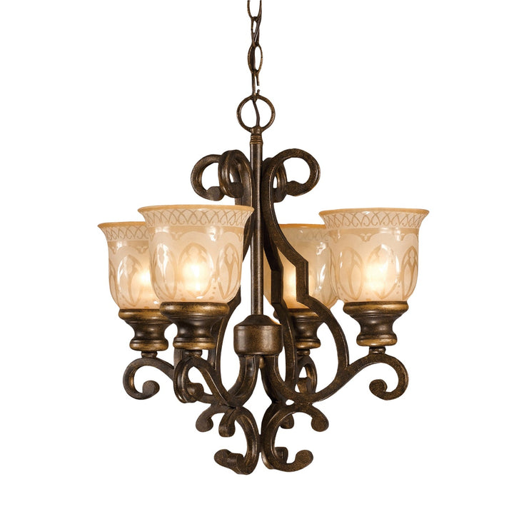 Crystorama Crystorama Norwalk 4 Light Bronze Umber Mini Chandelier