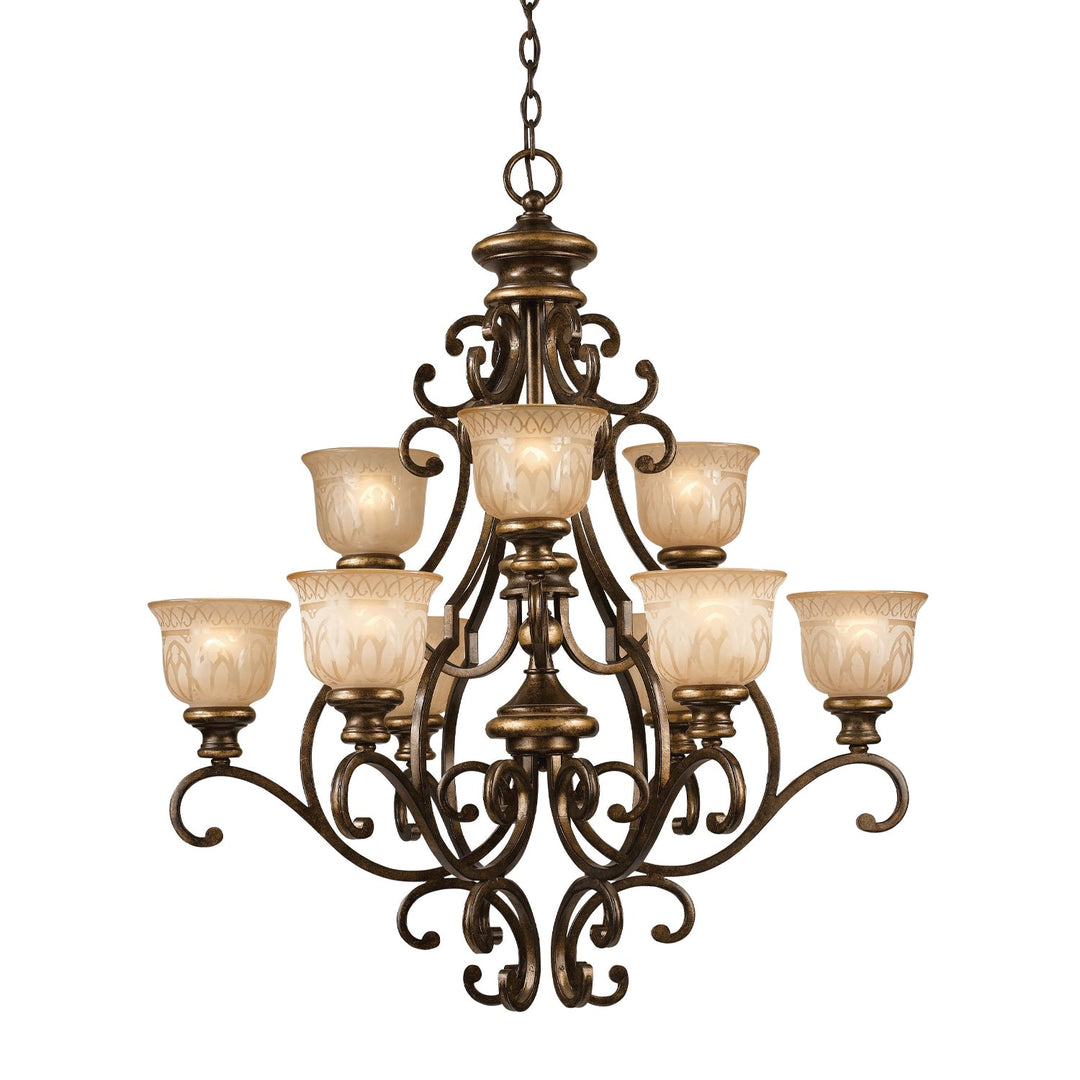 Crystorama Crystorama Norwalk 9 Light Bronze Umber Chandelier