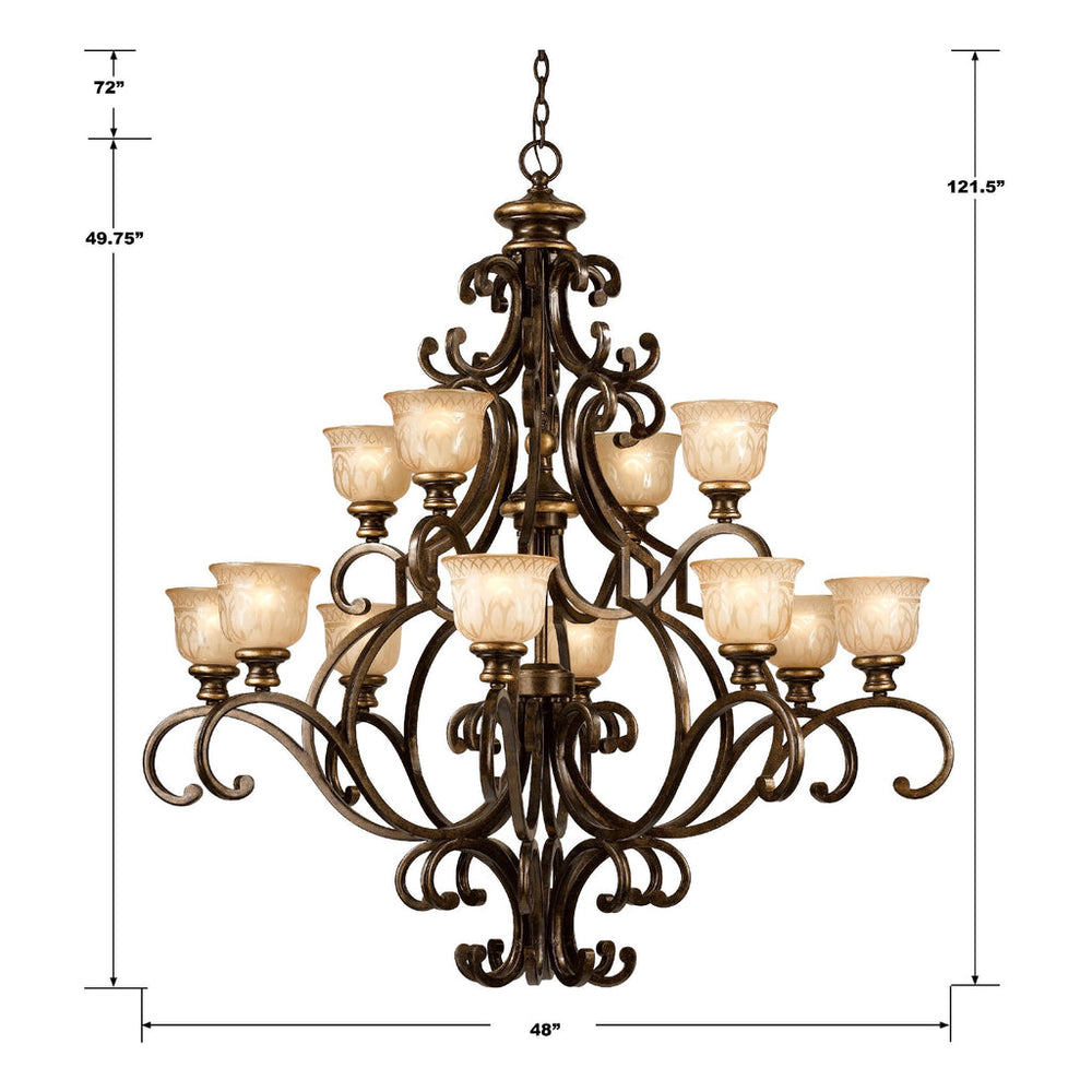 Crystorama Crystorama Norwalk 12 Light Bronze Umber Chandelier
