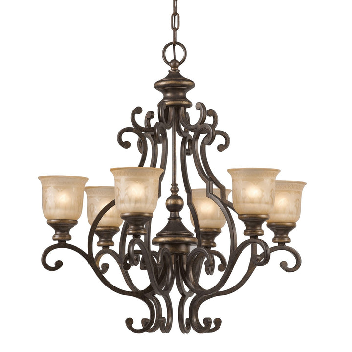 Crystorama Crystorama Norwalk 6 Light Bronze Umber Chandelier
