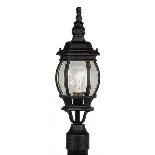 1 Light Textured Black Outdoor Post Top Lantern Livex