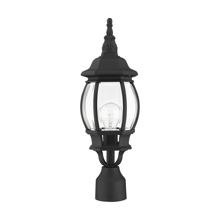 1 Light Textured Black Outdoor Post Top Lantern Livex