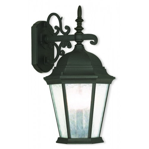 3 Light Textured Black Outdoor Wall Lantern Livex