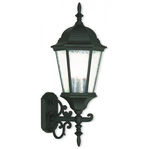 3 Light Textured Black Outdoor Wall Lantern Livex