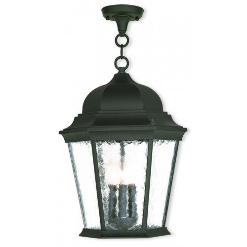 3 Light Textured Black Lantern Livex