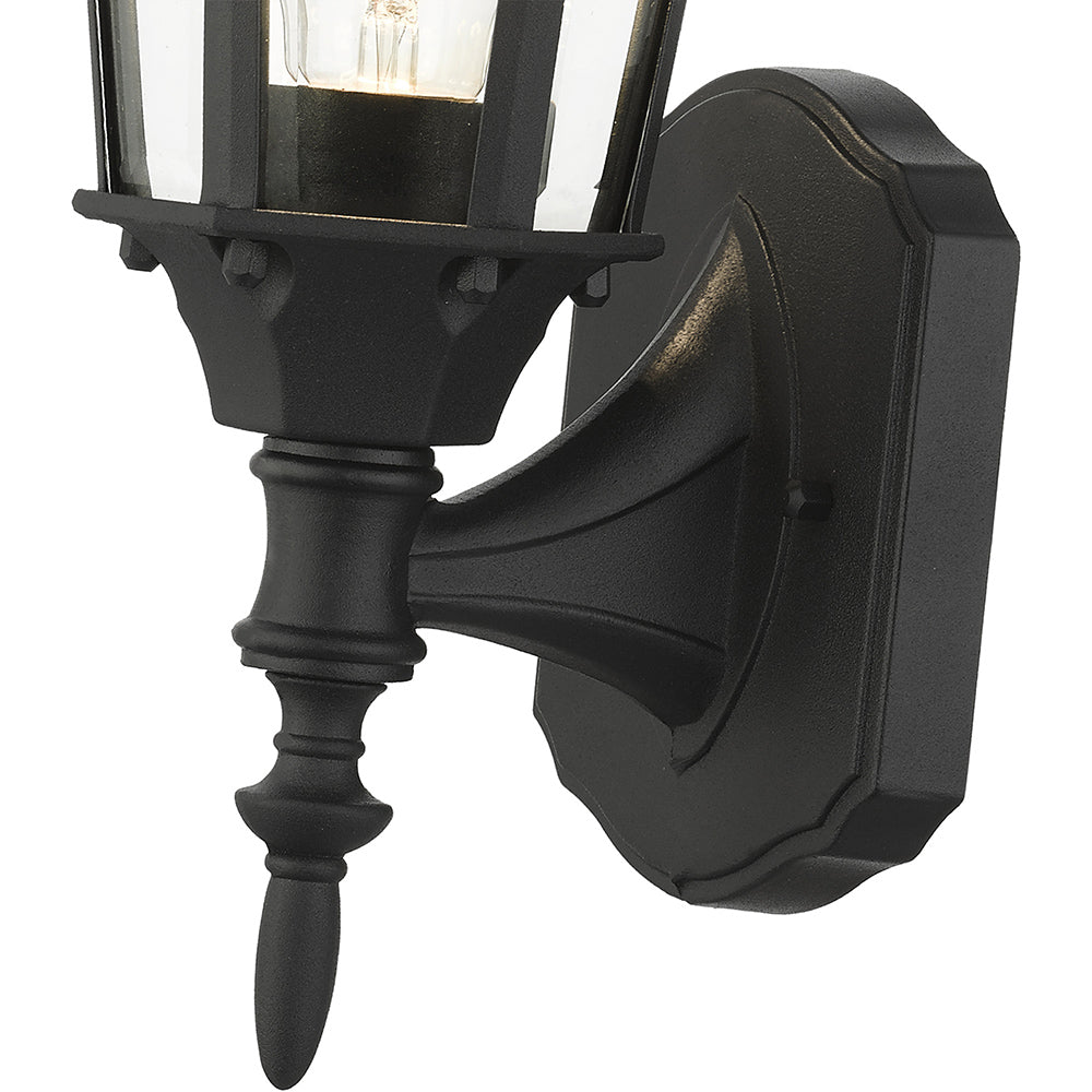 1 Light Textured Black Outdoor Wall Lantern Livex