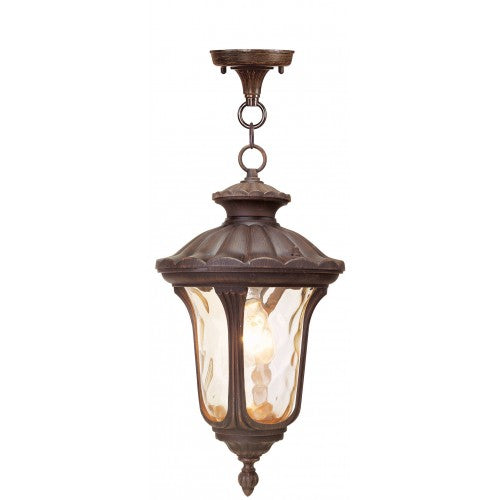 1 Light Imperial Bronze Pendant Lantern Livex