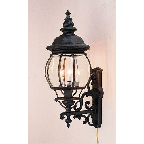 4 Light Textured Black Outdoor Wall Lantern Livex