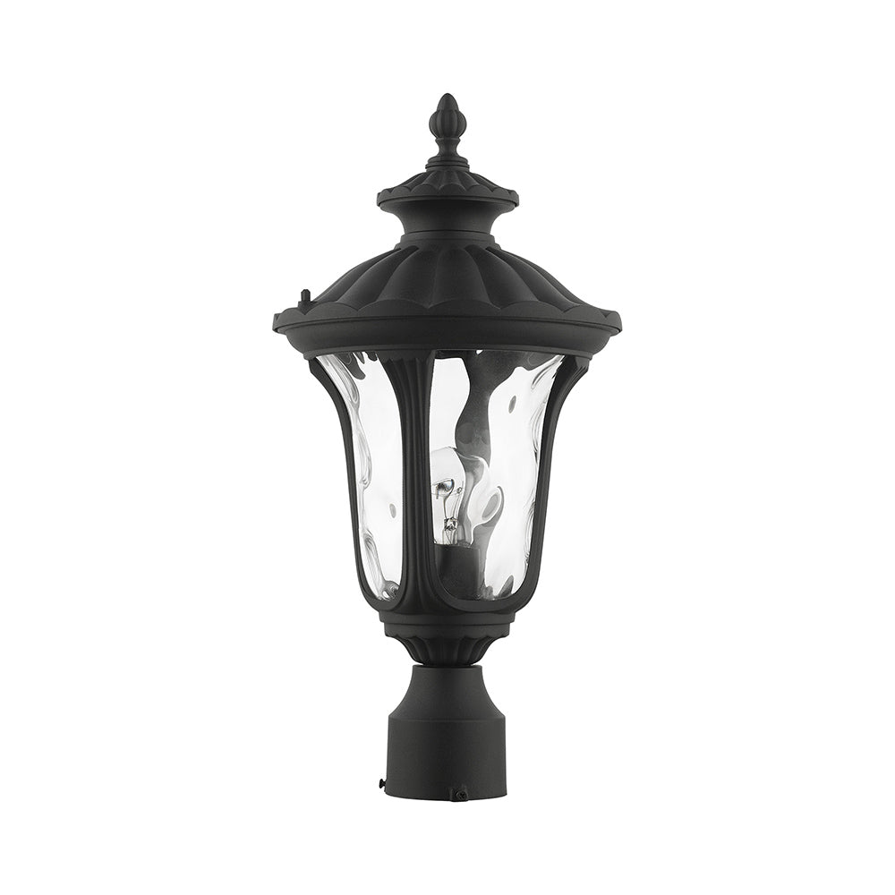 1 Light Textured Black Outdoor Post Top Lantern Livex