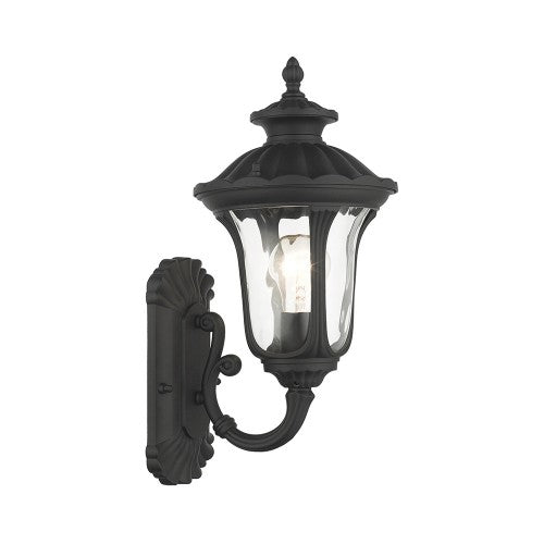 1 Light Textured Black Outdoor Wall Lantern Livex