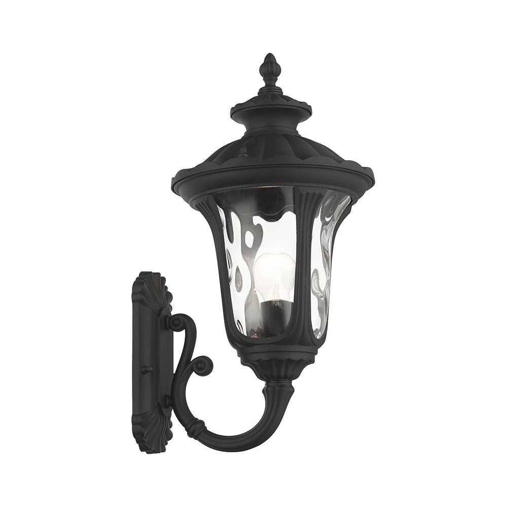 1 Light Textured Black Outdoor Wall Lantern Livex