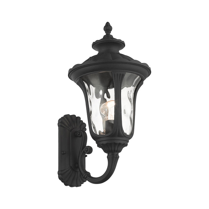 1 Light Textured Black Outdoor Wall Lantern Livex