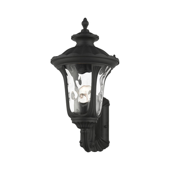 1 Light Textured Black Outdoor Wall Lantern Livex