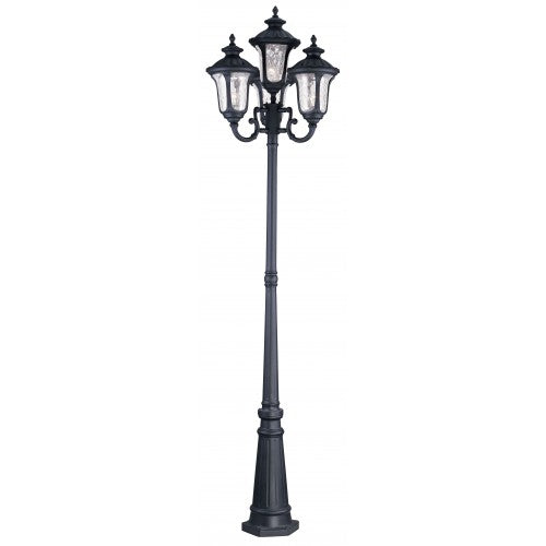 4 Light Textured Black Outdoor Post Light Livex