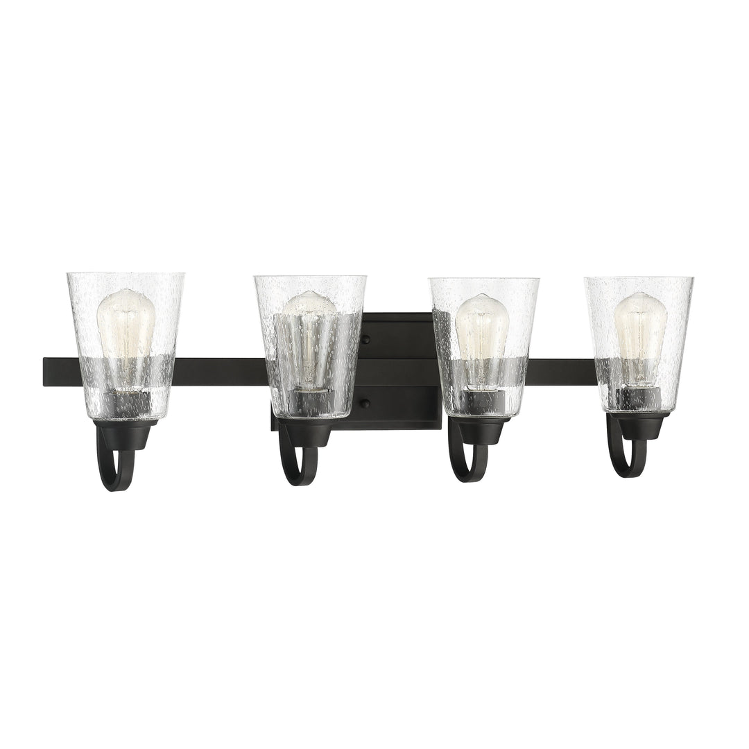 Grace 4 Light Vanity in Espresso (Clear Seeded Glass) CRAFTMADE