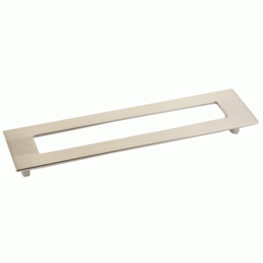 8 1/2 Inch (7 1/2 Inch c-c) Finestrino Rectangle Pull (Brushed Nickel Finish) SCHAUB