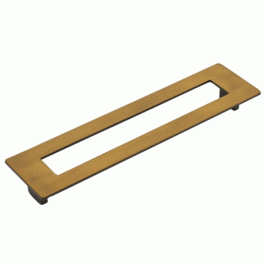 8 1/2 Inch (7 1/2 Inch c-c) Finestrino Rectangle Pull (Burnished Bronze Finish) SCHAUB