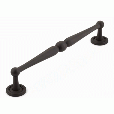 8 1/2 Inch (8 Inch c-c) Atherton Plain Footplate Pull (Oil Rubbed Bronze Finish) SCHAUB