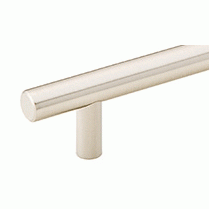 8 1/2 Inch Overall (6 Inch c-c) Brass Bar Pull (Satin Nickel Finish) EMTEK