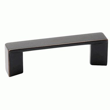 8 1/2 Inch Overall (8 Inch c-c) Brass Trinity Pull (Oil Rubbed Bronze Finish) EMTEK