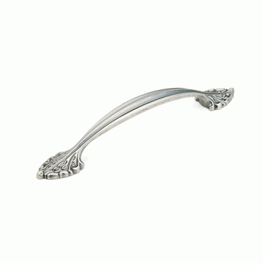 8 3/4 Inch (6 Inch c-c) Corinthian Cabinet Pull (Corinthian Silver Finish) SCHAUB