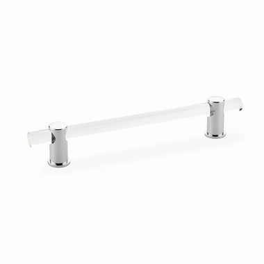 8 Inch (6 Inch c-c) Lumiere Acrylic Pull (Polished Chrome Finish) SCHAUB