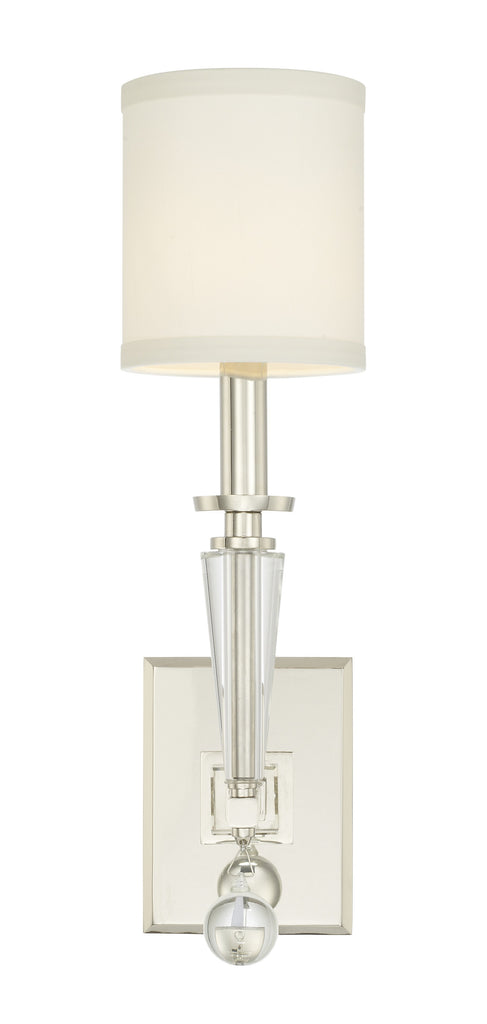Crystorama Crystorama Paxton 1 Light Polished Nickel Sconce