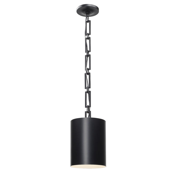 Crystorama Crystorama Brian Patrick Flynn Alston 1 Light Matte Black + White Mini Pendant