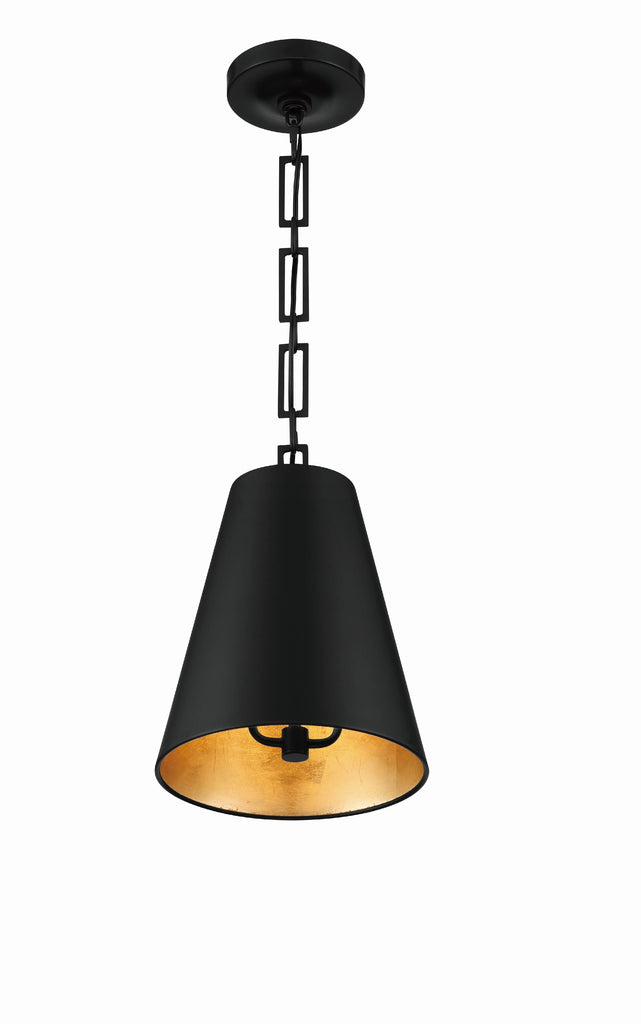 Crystorama Crystorama Brian Patrick Flynn Alston 2 Light Matte Black + Antique Gold Mini Pendant