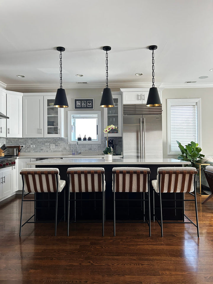 Crystorama Crystorama Brian Patrick Flynn Alston 2 Light Matte Black + Antique Gold Mini Pendant