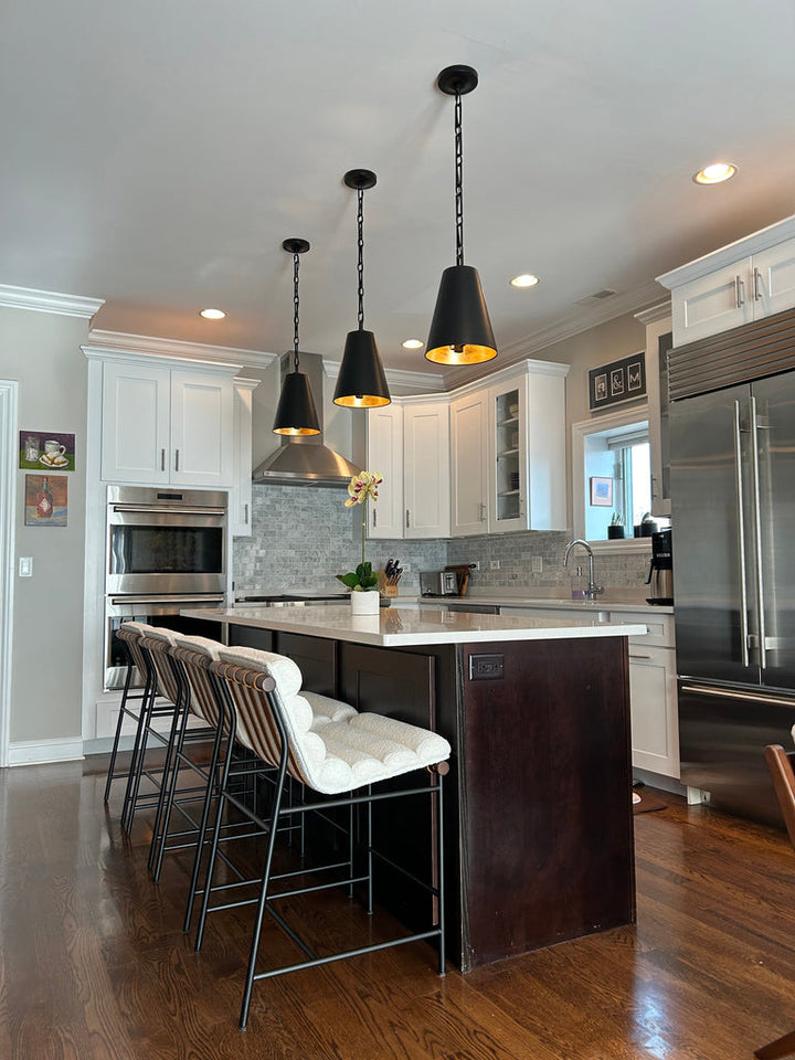 Crystorama Crystorama Brian Patrick Flynn Alston 2 Light Matte Black + Antique Gold Mini Pendant