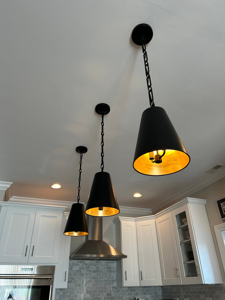 Crystorama Crystorama Brian Patrick Flynn Alston 2 Light Matte Black + Antique Gold Mini Pendant