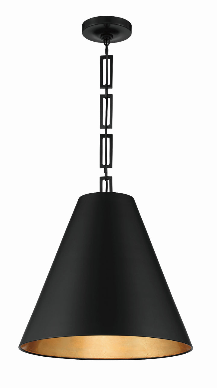 Crystorama Crystorama Brian Patrick Flynn Alston 3 Light Matte Black + Antique Gold Chandelier