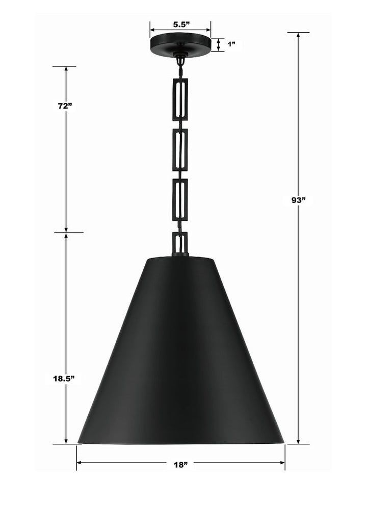 Crystorama Crystorama Brian Patrick Flynn Alston 3 Light Matte Black + Antique Gold Chandelier