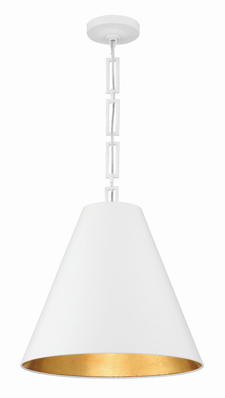 Crystorama Crystorama Brian Patrick Flynn Alston 3 Light Matte White + Antique Gold Chandelier
