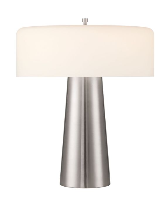 ##Antique Hardware## 1 Light LED Table Lamp in Brushed Polished Nickel
