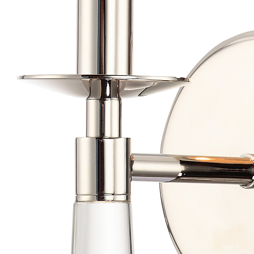 Crystorama Crystorama Baxter 1 Light Polished Nickel Sconce