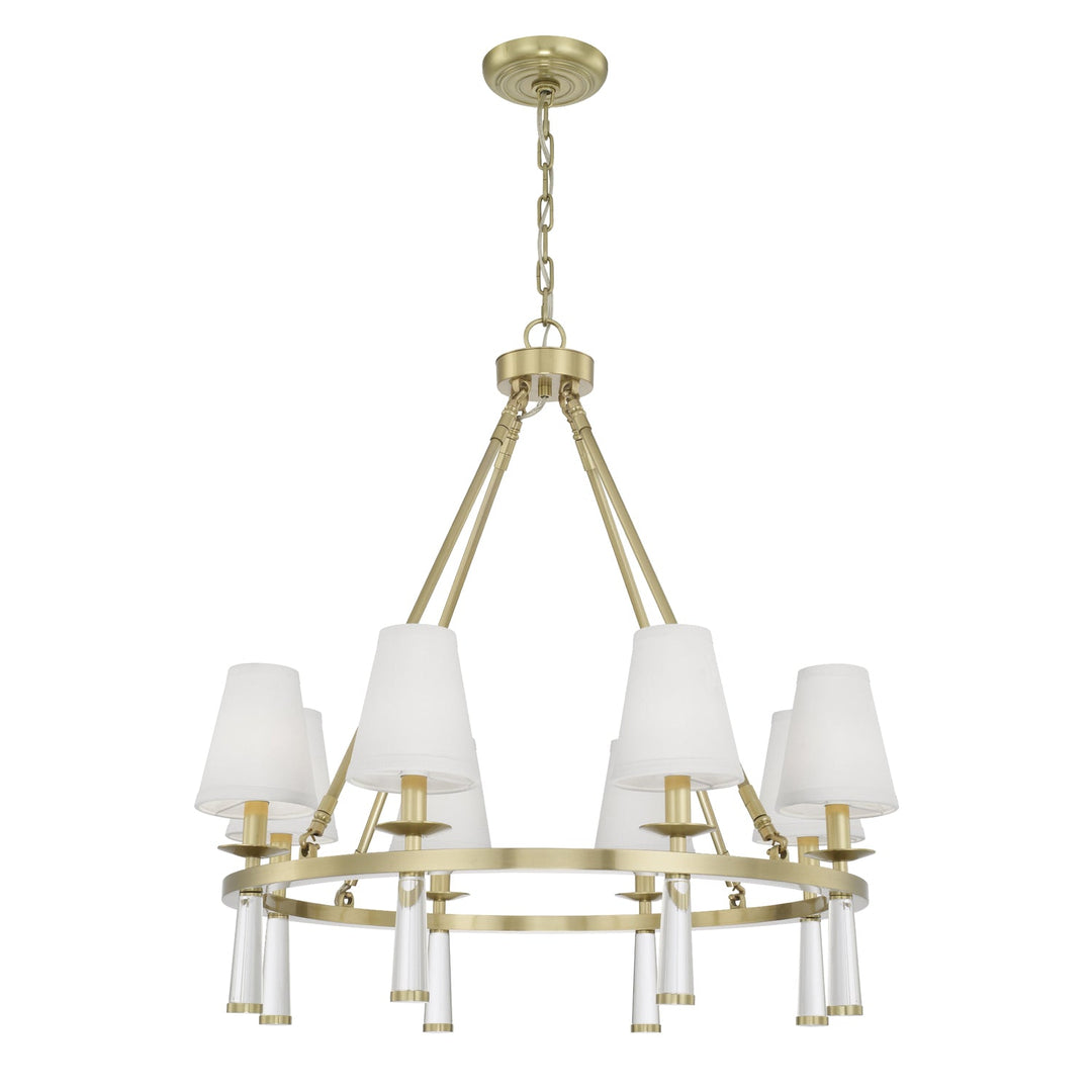 Crystorama Crystorama Baxter 8 Light Antique Aged Brass Chandelier