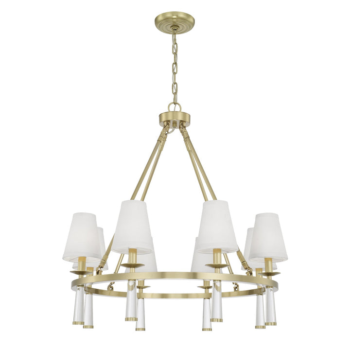 Crystorama Crystorama Baxter 8 Light Antique Aged Brass Chandelier
