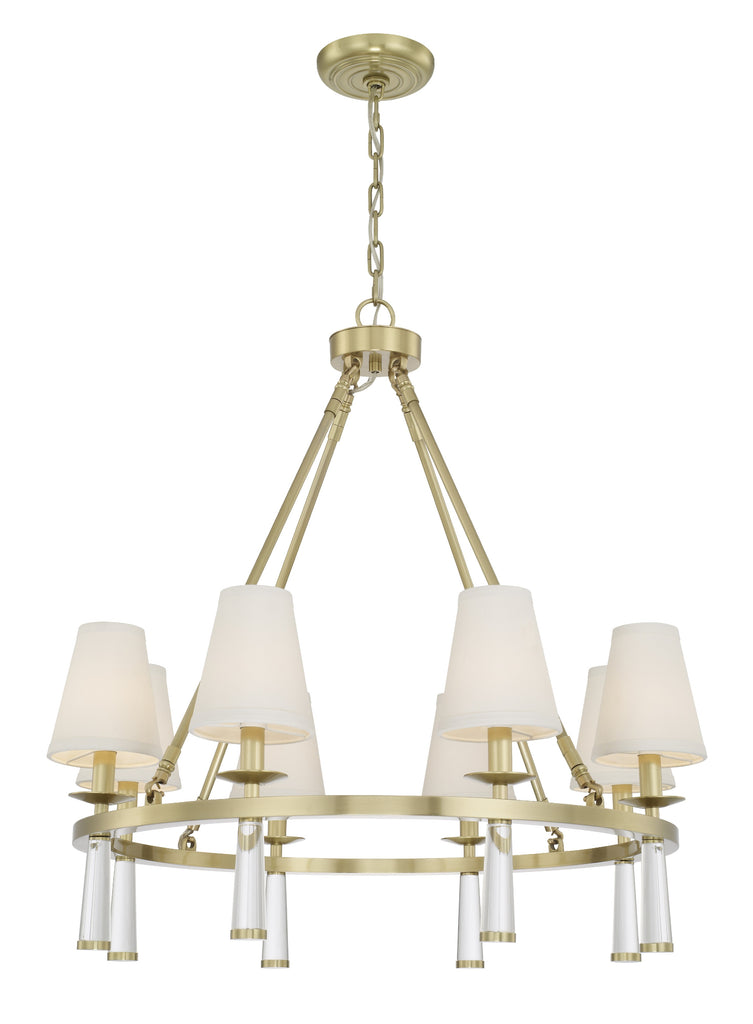 Crystorama Crystorama Baxter 8 Light Antique Aged Brass Chandelier