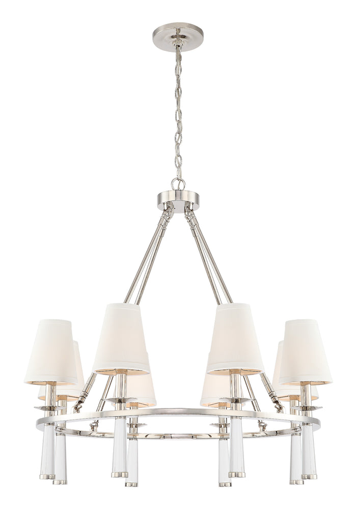 Crystorama Crystorama Baxter 8 Light Polished Nickel Chandelier