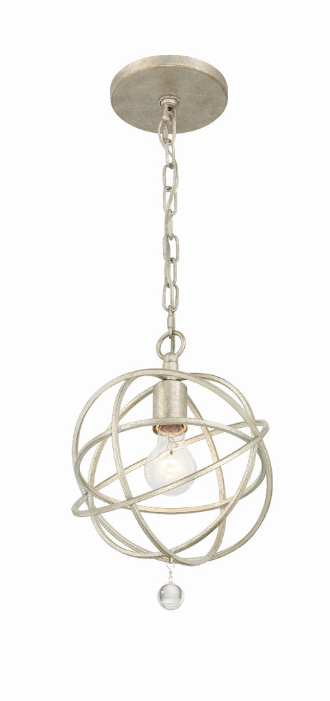 Crystorama Crystorama Solaris 1 Light Olde Silver Mini Pendant