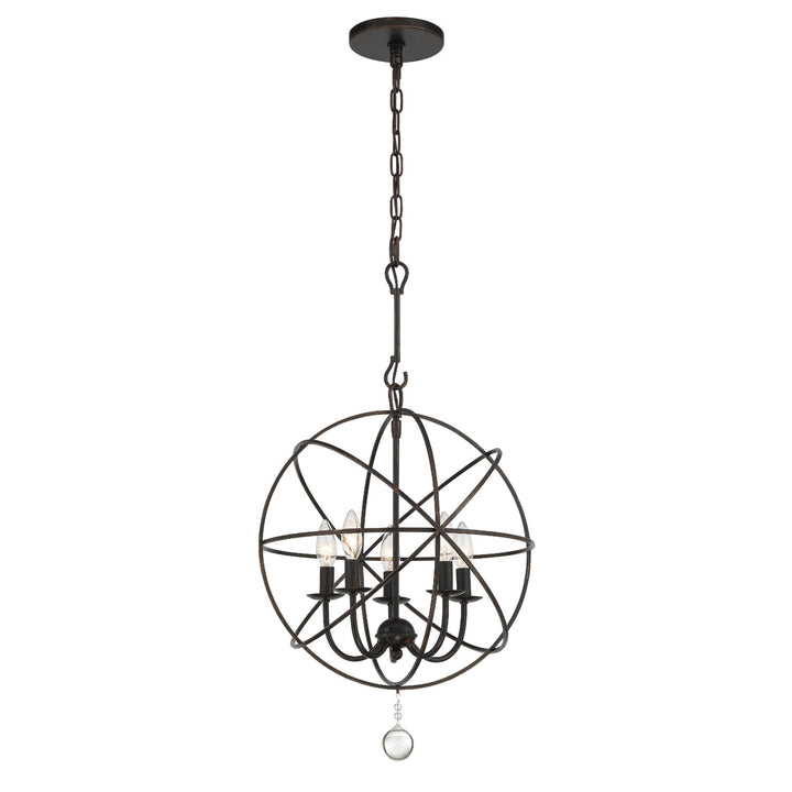 Crystorama Crystorama Solaris 5 Light English Bronze Mini Chandelier