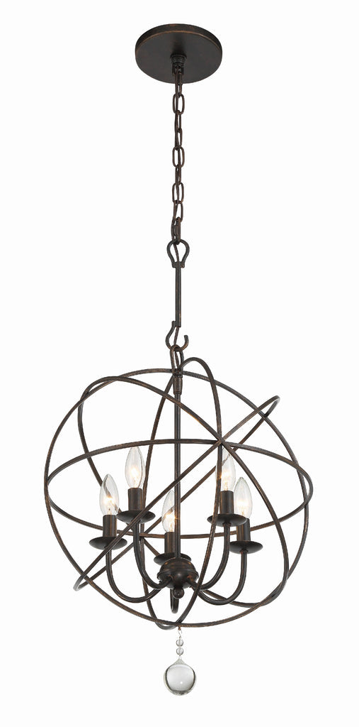 Crystorama Crystorama Solaris 5 Light English Bronze Mini Chandelier