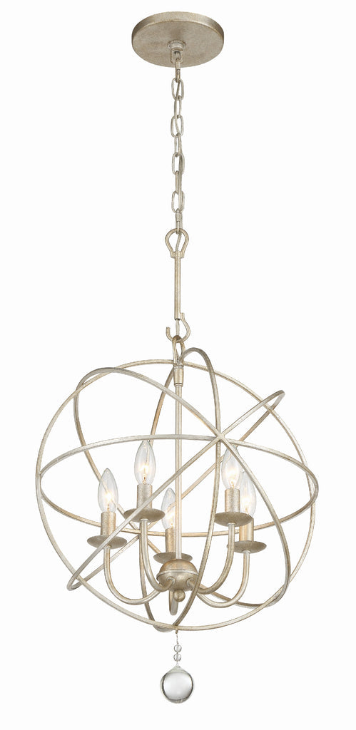 Crystorama Crystorama Solaris 5 Light Olde Silver Mini Chandelier