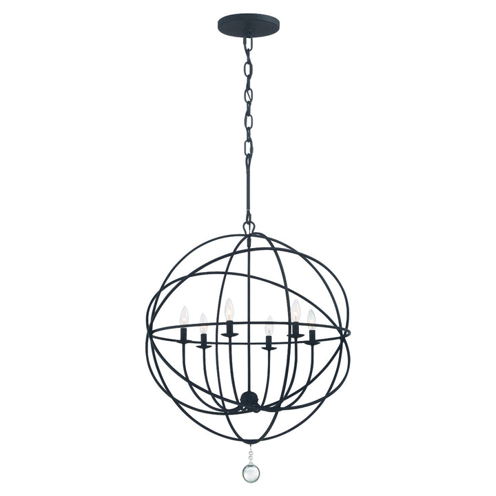 Crystorama Crystorama Solaris 6 Light Black Chandelier